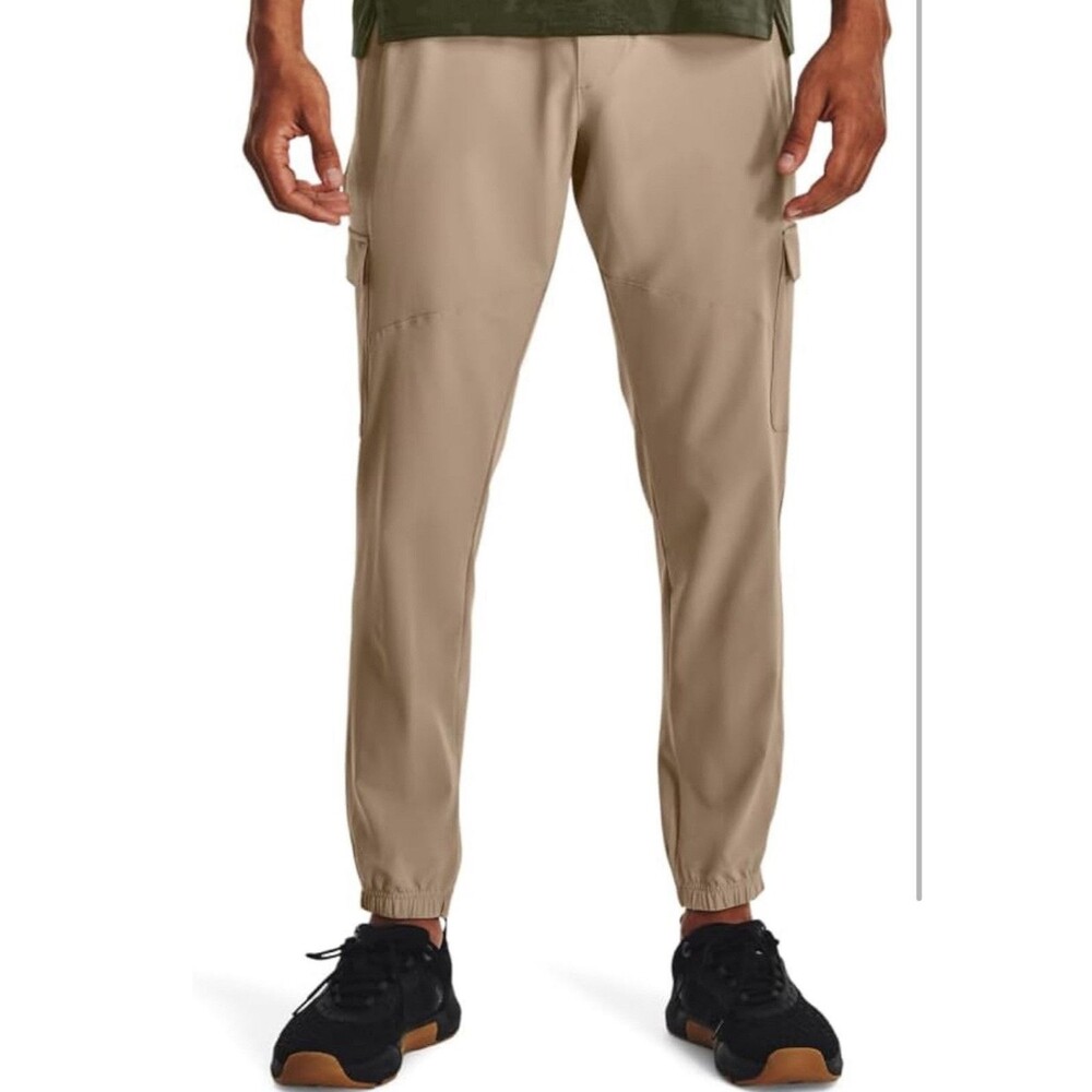 Size XL Under Armour Men's UA Stretch Woven Cargo Pants Tan 1380358-236 NEW